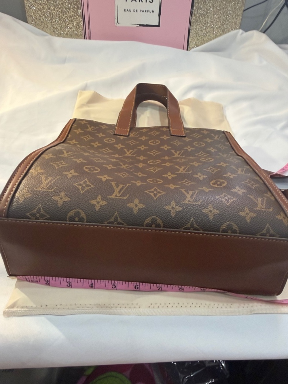 Lv Monogram Canvas Tote in Brown and Tan57 - Picture 12 of 14